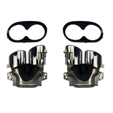 Car Rear Exhaust Pipe Quad Out For Mercedes Benz CLA W177 A35 CLA35 AMG Silver