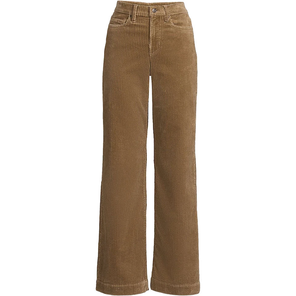 Landsend - Women's High Rise Wide Leg Corduroy Pants - Image 2 of 4