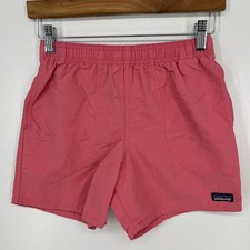 Patagonia Kids Baggies Shorts Pink Recycled Nylon Mesh Lined Girls Size M 10