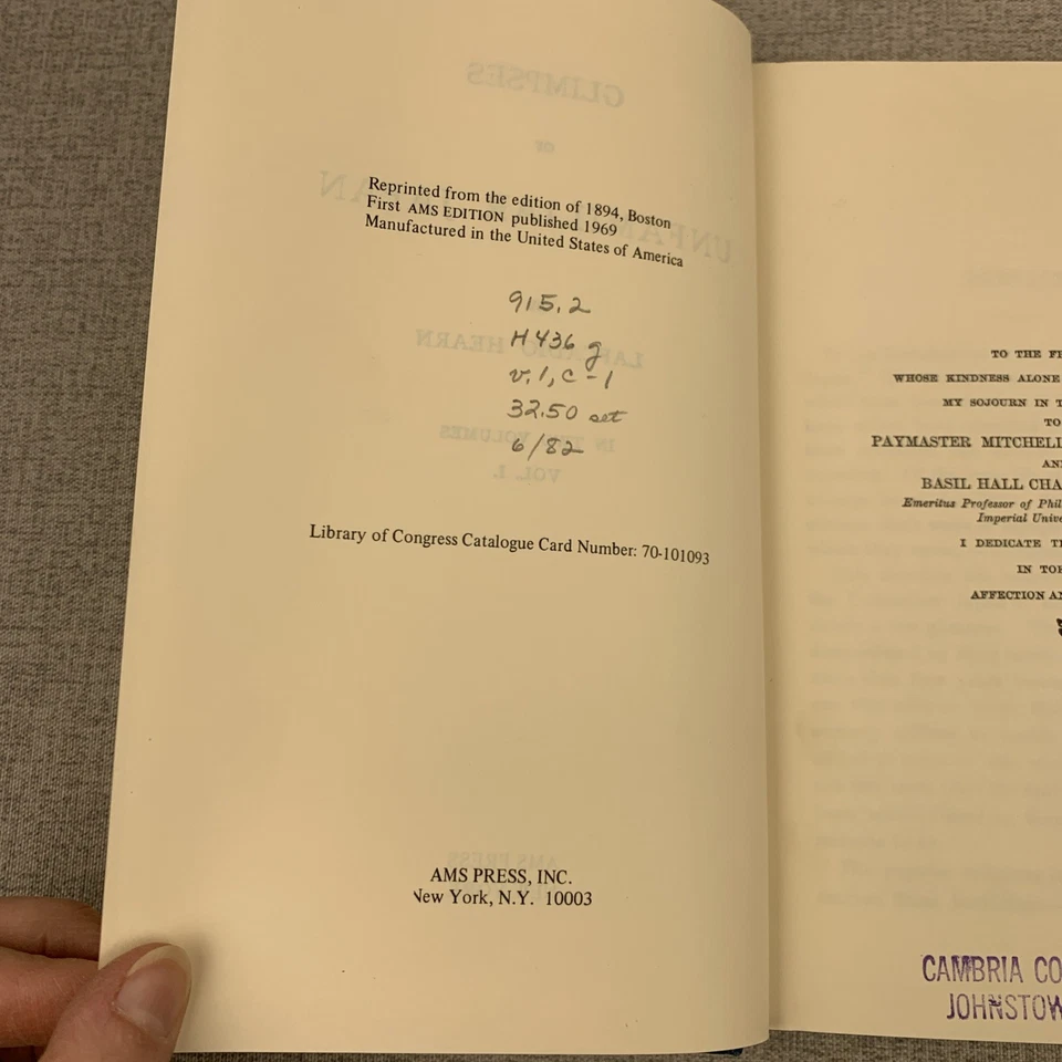 Glimpses of Unfamiliar Japan by Lafcadio Hearn 2 Vol. Set History - Image 4 of 4