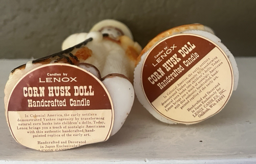 VINTAGE KERZEN VON LENOX - HANDGEFERTIGTES MAISSCHALEN PUPPENPAAR - Bild 6 von 6