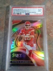 2023 Panini Select Patrick Mahomes II #226 Red Yellow Prizm Die-Cut PSA 9