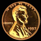1957 Proof Lincoln Wheat Cent Penny Gem Proof