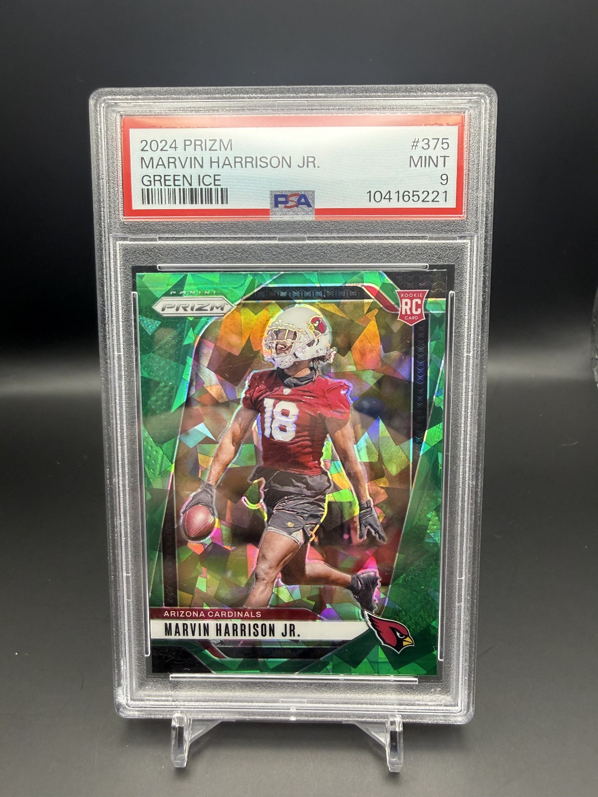 2024 Panini Prizm - Rookies Marvin Harrison Jr. #375 Green Ice Prizm PSA 9 (RC)