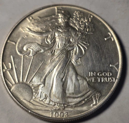 1993 Silver Eagle $1 Dollar 1oz Uncirculated .999 -MS-Brilliant Uncirculated-
