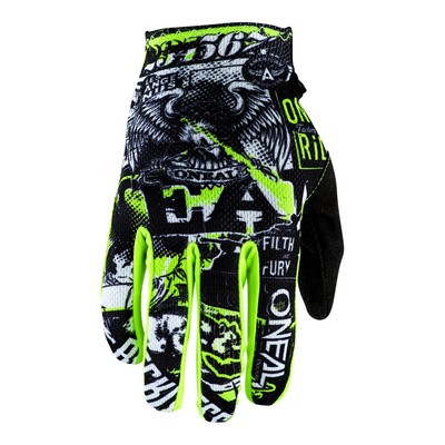 O'neal Matrix Attack MX DH FR Handschuhe schwarz/gelb 2026 Oneal