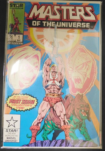 MASTERS OF THE UNIVERSE 1 MARVEL STAR COMIC CARTOON HE-MAN CARLIN WILSON 1986 VF