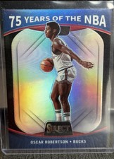 2021-22 Panini Select 75 Years of The NBA Oscar Robertson #67 Silver Prizm HOF