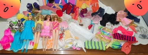 Vintage Mod Barbie Lot 1960s - 1970s in 1971 Sleep N' Keep case READ DESCRIPTION