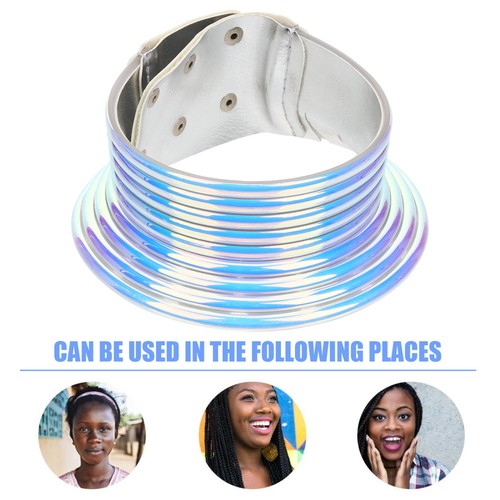 African Choker Necklace for Women Punk Resin Material Multi Color 1.5 Inch Wide - Afbeelding 3 van 12