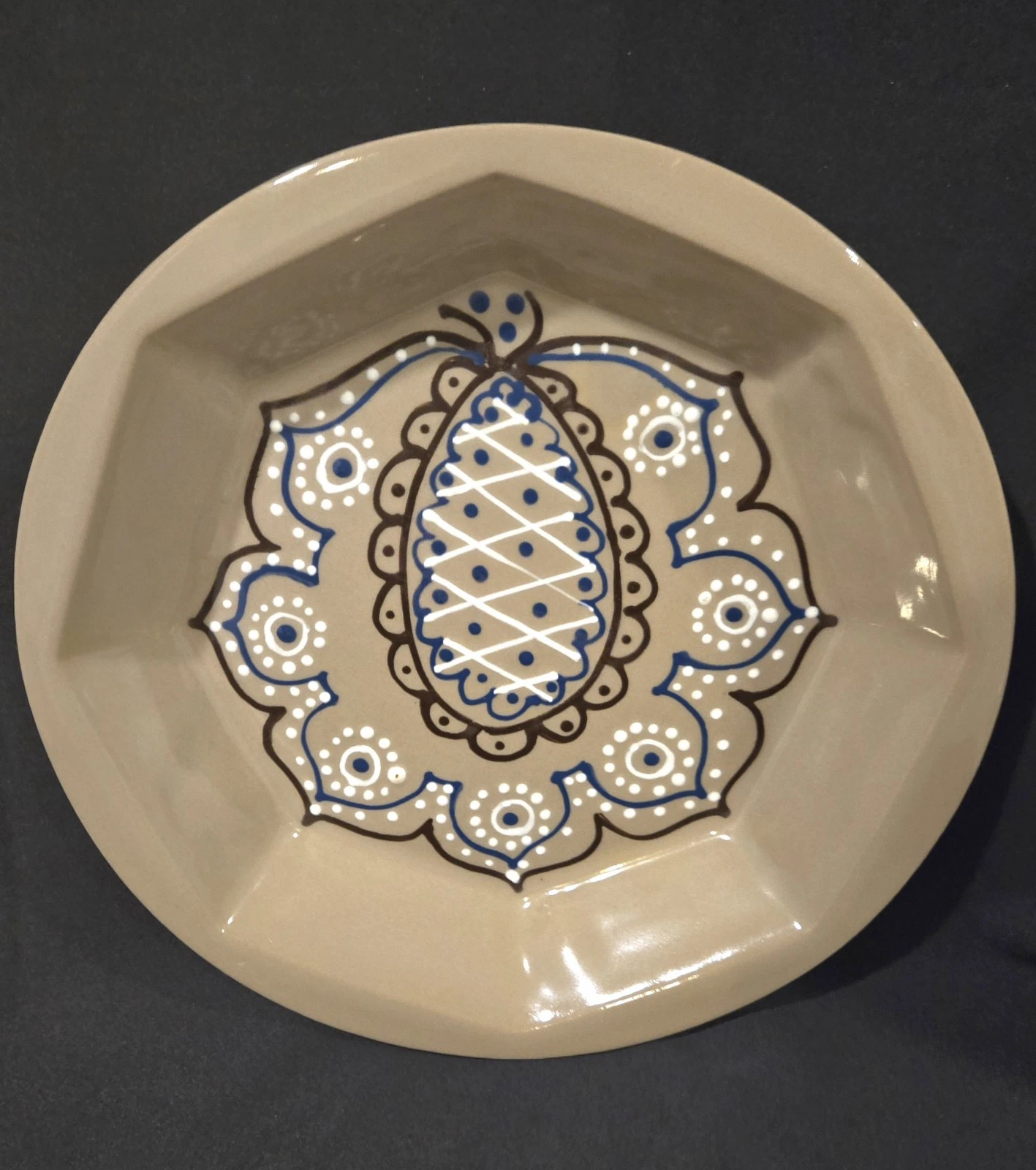 Hartstone USA 10" Large Pie Pan - Rare - Lattice Design Vintage