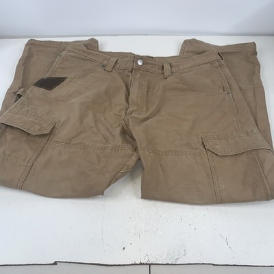 Wrangler Workwear Work Pants Carpenter Men's 36x30  Tan Khaki Relaxed Fit
