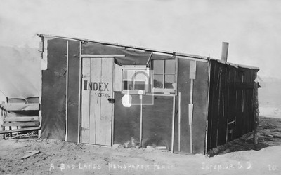 Index Newspaper Office Bad Lands Interior South Dakota SD - Reprint