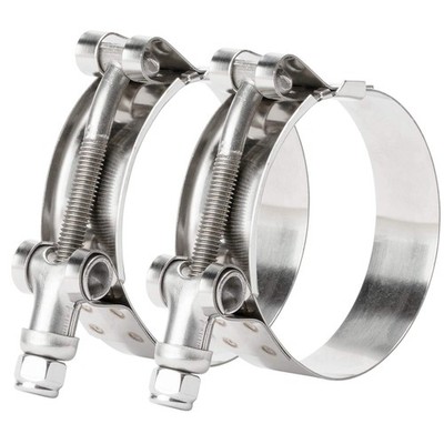 2 Pack 4 Inch Stainless Steel T-Bolt Hose Clamps, Clamp Range 108-116mm for 4...