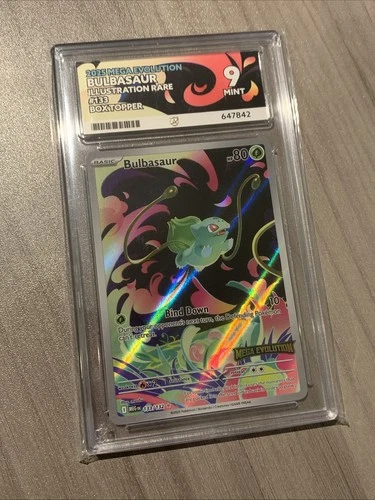 BULBASAUR 133/132 IR BOX TOPPER STAMPED - MEGA EVOLUTION ENG ACE 9 MINT 9