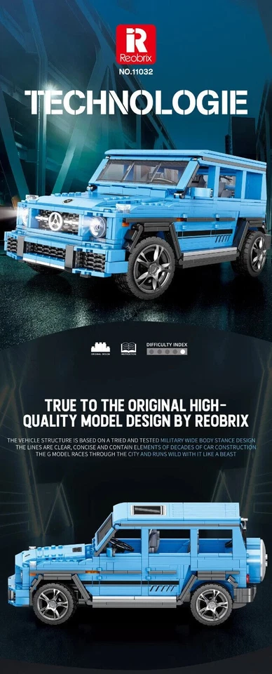 1204 PIEZAS Reobrix 11032 Clase G La Bestia SUV Coche Modelo 1:12 Juguete Bloques de Construcción Foto 2 de 4