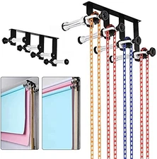 4-Roller Photography Wall Mounting Support Stand Kit Manual Background Holder US