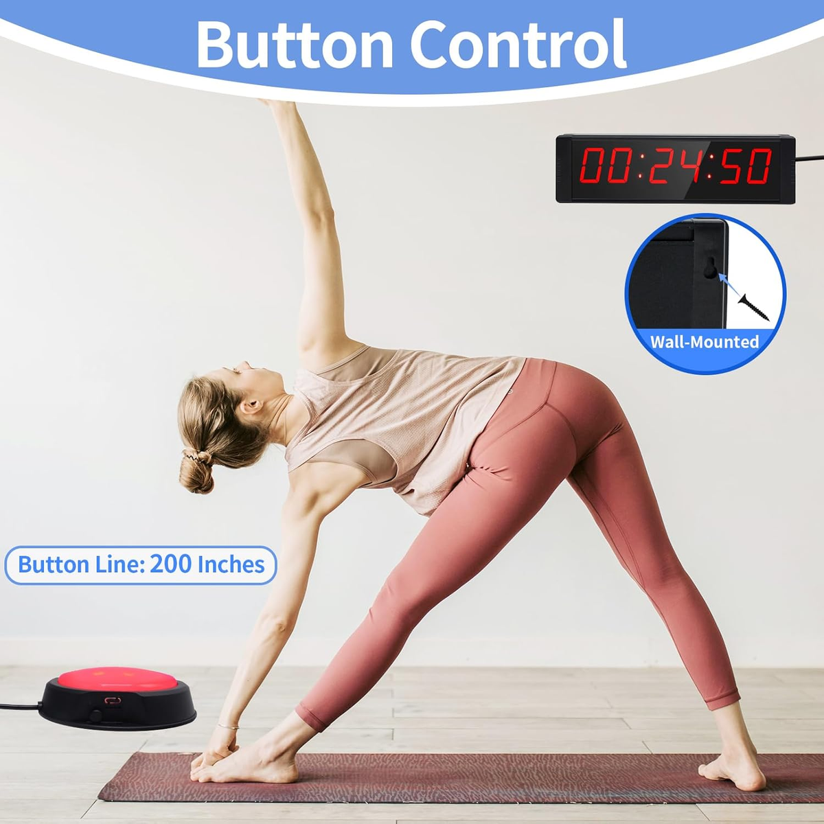 Gym Timer Digitale Countdown Klok Stopwatch Met Afstandsbediening LED Interval Timer Klok for Home Gym Fitness
