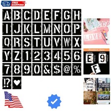 12 Inch Letter Stencils Symbol Numbers Craft Stencils, 42 Pcs Reusable Alphab...
