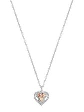 Disney's Minnie Mouse Cubic Zirconia Heart Pendant Necklace-NEW