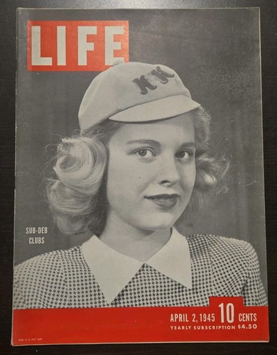 Life Magazine April 2, 1945 Sub-Deb Girl - Imagen 1 de 2