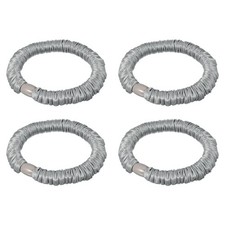 4Pcs Thin Hair Scrunchies Silk Hair Ties Satin Scrunchies Blue Gray