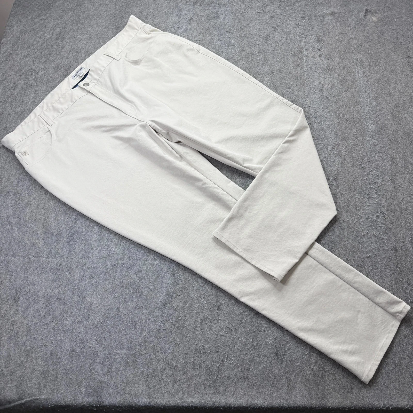 Peter Millar 5-Pocket Pants Men 44 x 30 Stone Beige Crown Sport EB66 Performance