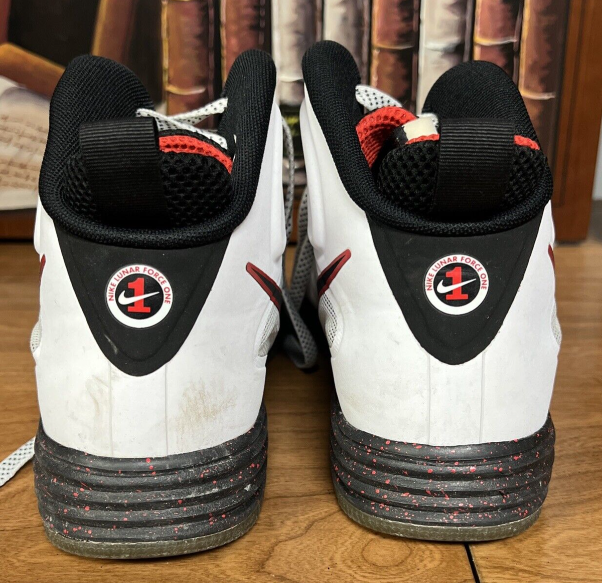 Nike Lunar Force 1 Fuse 580616 Sneaker Shoe White Black Red