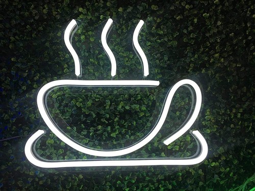 LED Coffee Cup Neon Sign Coffee | Espresso for Kitchen Bar Restaurant Wall De... - Picture 2 of 7