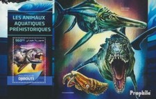 djibouti bloc-feuillet 356 neuf 2016 Préhistoriques les animaux aquatiques