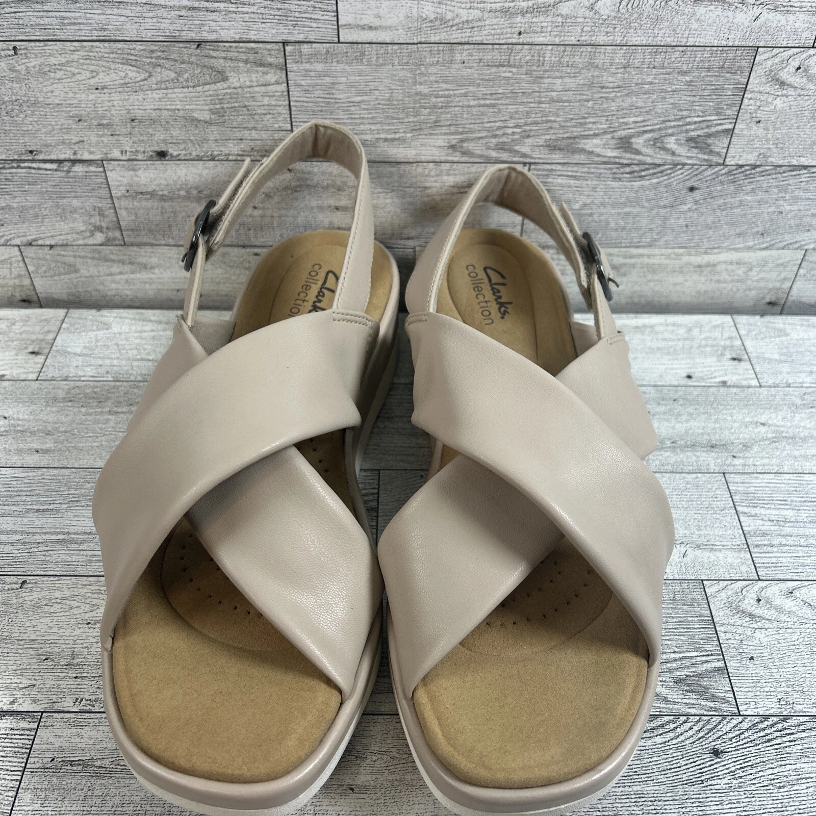 Clarks Collection Zeppe a Fascia Croce Clara Cove Sand Donna Taglia US 10 EU 41 5