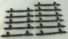Vintage Brass Drawer Cabinet Pull Handles Taiwan 5  Set of 11 Reclaimed