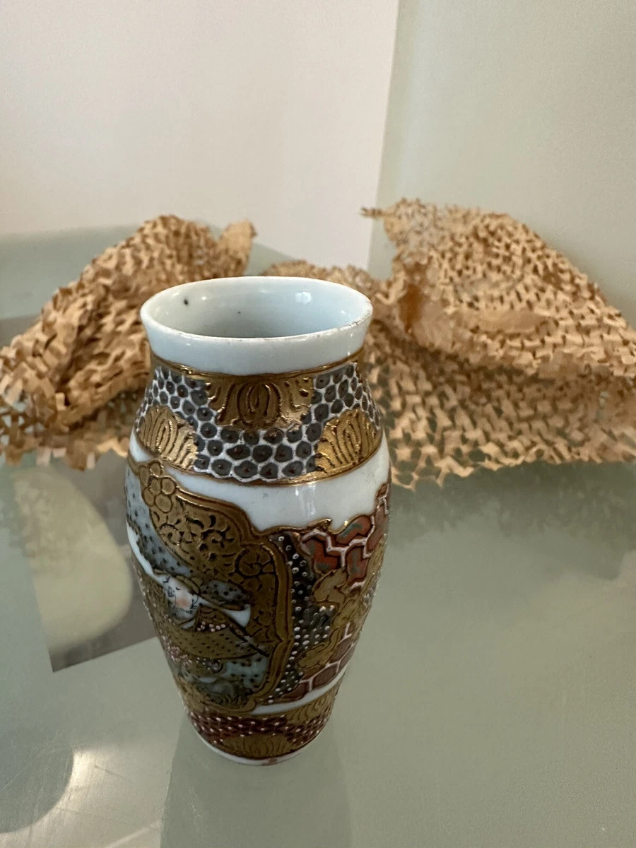 萨摩小花瓶日本古董花瓶| eBay