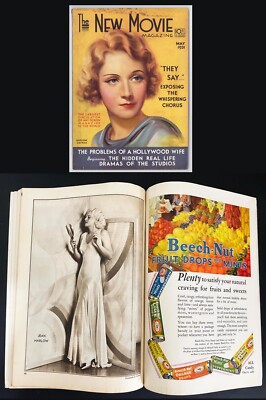 NEW MOVIE Mag - May, 1931 - Early MARLENE DIETRICH cover -JEAN HARLOW - Rare