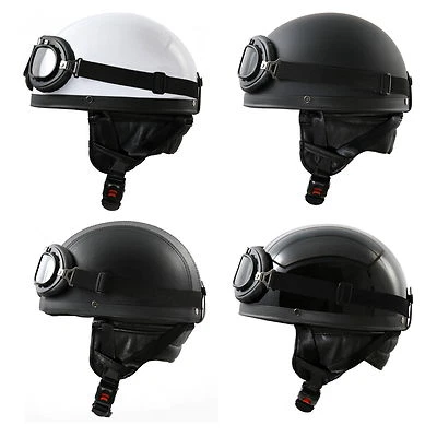 ATO MOTO DDR Sturzhelm alter Motorradhelm Fliegerbrille Mopedhelm Mofahelm Rollerhelm