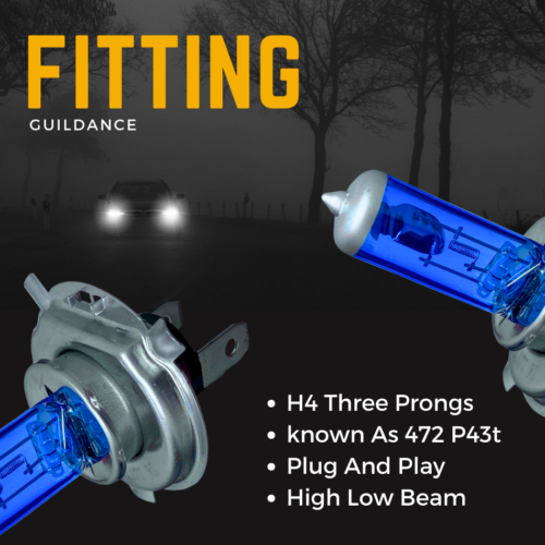 H4 472 55w Super White Xenon HID Bright Upgrade Headlight Headlamp Car Bulbs 12v - Picture 7 of 13