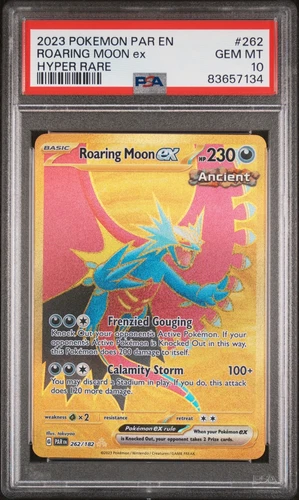 Roaring Moon ex 262/182 PSA 10 - Scarlet & Violet Paradox Rift - Pokemon TCG