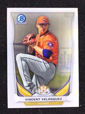 2014 BOWMAN CHROME- VINCENT VELASQUEZ #CTP-28 ASTROS