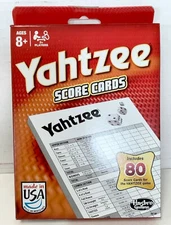 NEW Hasbro Gaming 06100 Yahtzee Game Score Pads 80 Sheets
