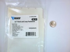 10 Pieces: 11 inch Hook and Loop Fasteners, Cable Ties - White