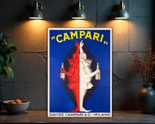 Vintage Campari Twins Heavy Metal Sign – 60x40 cm