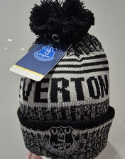 Everton Official Woolen Bobble Hat - Grey Slab