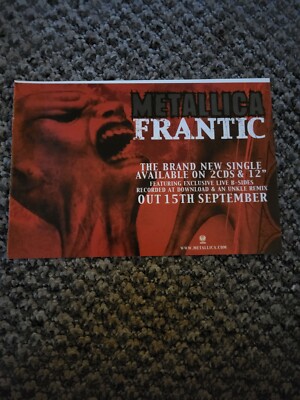 BEL1 ADVERT 5X8 METALLICA : FRANTIC SINGLE