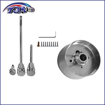 32'' Chrome Finished Tilt Manual Steering Column w/ 9 Hole Wheel