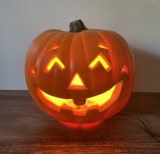 Blow Mold 8" Halloween Light Up Jack O Lantern Pumpkin