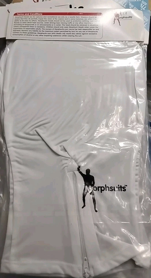 Máscara Morphsuits Blanca "Payaso Asesino" Morph Para Halloween Fiestas Eventos Foto 2 de 3