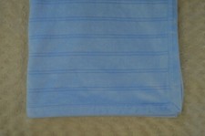 Parent's Choice Solid Light Blue Baby Blanket Stripes Security Lovey