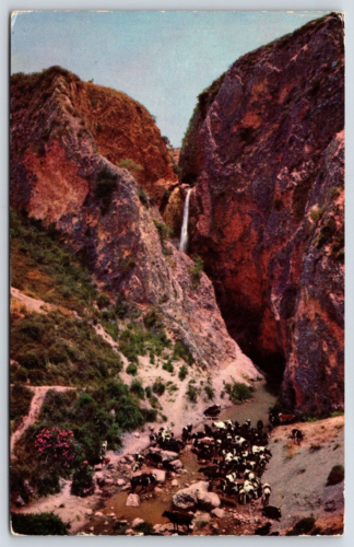 Vintage Postkarte Metulla Tanur Wasserfall Israel - Bild 1 von 2