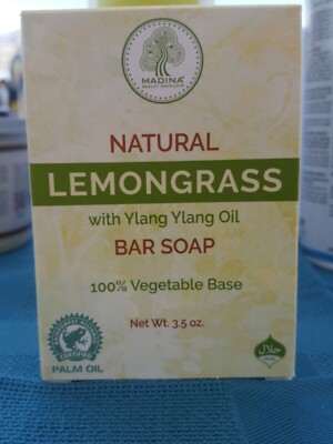 Lemongrass Soap with Ylang Ylang Oil 100% Vegetable Base 3.5oz