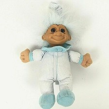 Vintage RUSS Berrie  Co Troll Doll 6 in Soft Body Pajamas  Night Hat